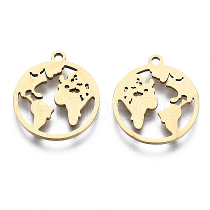 201 Stainless Steel Pendants STAS-T044-196G-1
