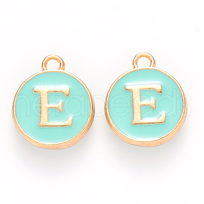 Golden Plated Alloy Enamel Charms ENAM-S118-05E-1