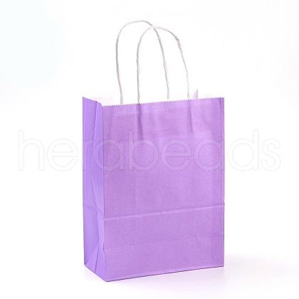 Pure Color Kraft Paper Bags AJEW-G020-D-09-1