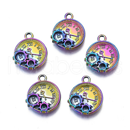 Rack Plating Rainbow Color Alloy Pendants PALLOY-S180-323-1