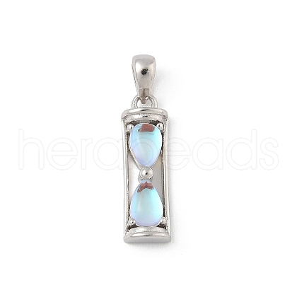 925 Sterling Silver & Glass Hourglass Pendants STER-D305-02P-1