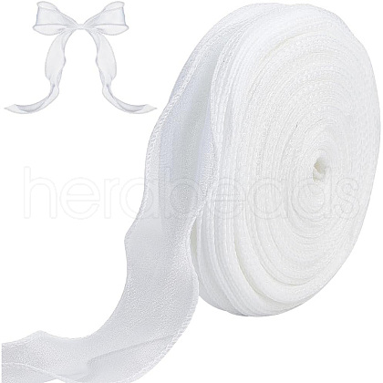Polyester Organza Ribbons SRIB-WH20020-003A-03-1