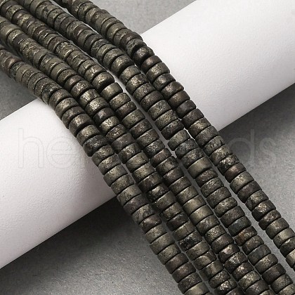 Natural Pyrite Beads Strands G-L624-I13-2x4mm-1