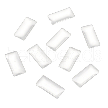 Kissitty Transparent Rectangle Glass Cabochons GGLA-KS0001-02-1
