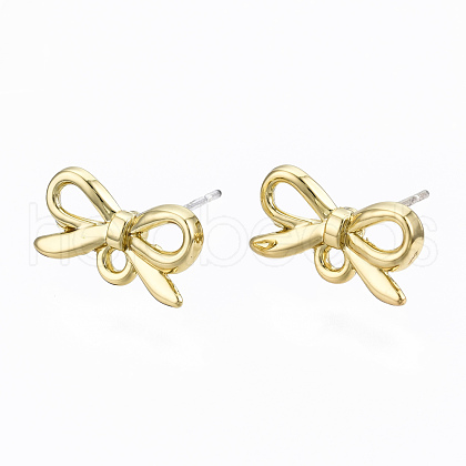 Alloy Stud Earring Findings X-PALLOY-T064-78LG-RS-1