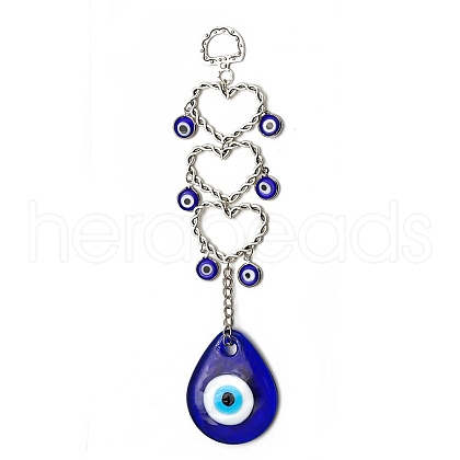 Glass Evil Eye Pendant Decorations PW23022303530-1