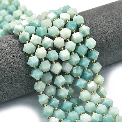 Natural Flower Amazonite Beads Strands G-I376-A68-01-1