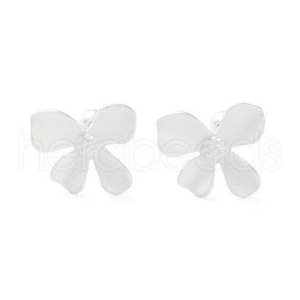 999 Fine Silver Flower Cartilage Earrings EJEW-P296-24P-1