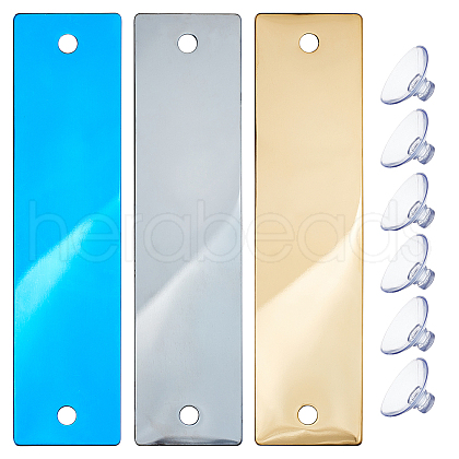 Blank Stainless Steel Plates DIY-BC0001-19-1