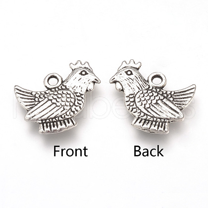 Tibetan Style Alloy Pendants TIBEP-T002-10AS-NR-1