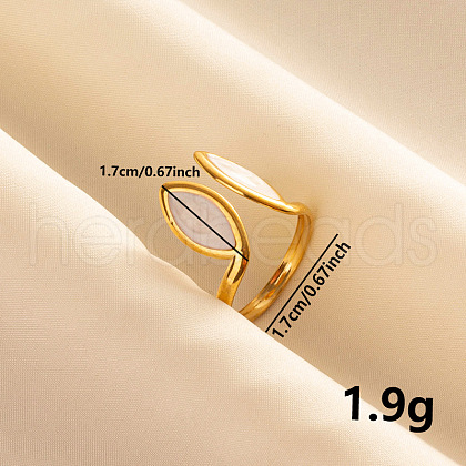 Stylish Horse Eye Enamel Open Cuff Ring VB0561-2-1
