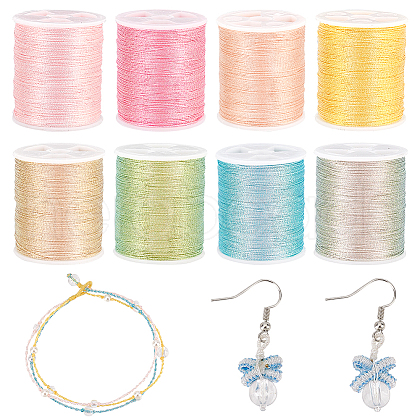 8 Rolls 8 Colors Polyester Sewing Thread OCOR-WH0087-02-1
