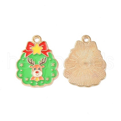 Christmas Alloy Enamel Pendants ENAM-D047-07G-05-1