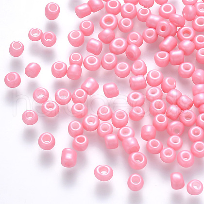6/0 Baking Paint Glass Round Seed Beads SEED-S036-01C-04-1