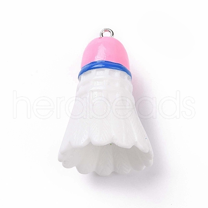 Sport Ball Theme Opaque Resin Pendants RESI-F039-01A-1