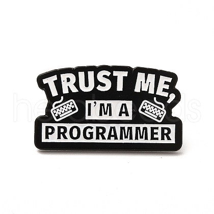 Programmer Code Word Enamel Pin JEWB-I022-08D-1