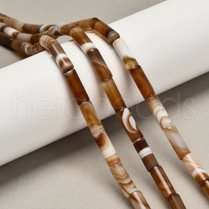 Dyed Natural Agate Beads Strands G-G203-01H-1