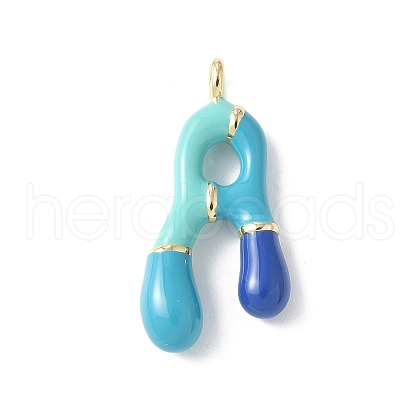 Brass Enamel Pendants X-KK-E093-03G-A-02-1