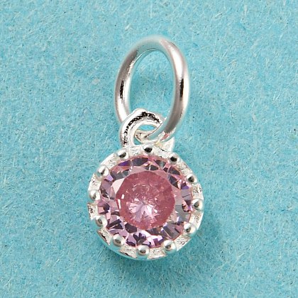 925 Sterling Silver Birthstone Charms STER-G035-01D-04-1