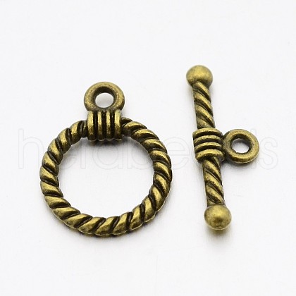 Tibetan Style Alloy Toggle Clasps TIBE-EA9138Y-AB-FF-1