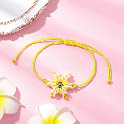 Adjustable Nylon Cord Link Bracelets BJEW-MZ00162-01-1