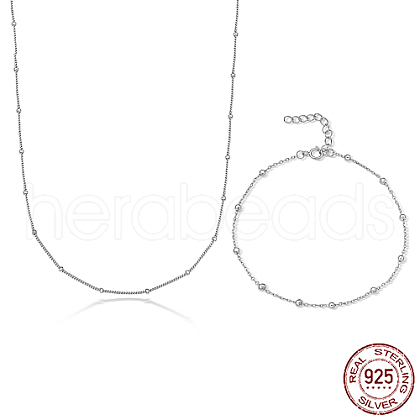 Rhodium Plated 925 Sterling Silver Jewelry Set LC2578-5-1