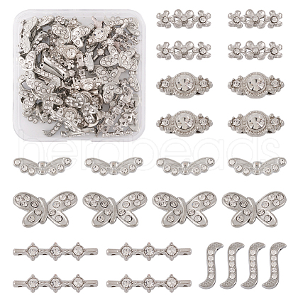 Kissitty Alloy Crystal Rhinestone Spacers Bars ALRI-KS0001-01P-1