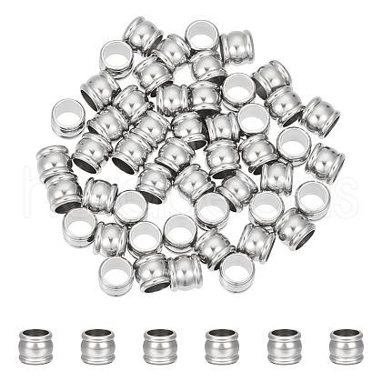 Unicraftale 50Pcs 201 Stainless Steel European Beads FIND-UN0003-93-1