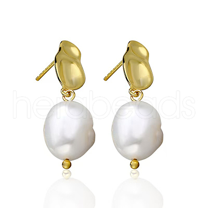 Nuggets S925 Sterling Silver Dangle Stud Earrings OH6142-1-1