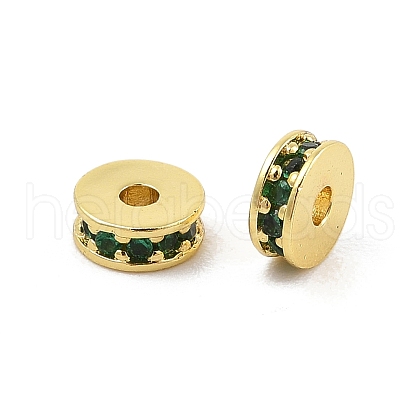 Rack Plating Brass Micro Pave Cubic Zirconia Beads KK-F879-15G-07-1