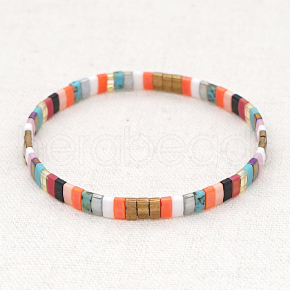 Rainbow Bohemian Style Original Design Fashion Tila Beaded Bracelet for Women. RM1844-18-1