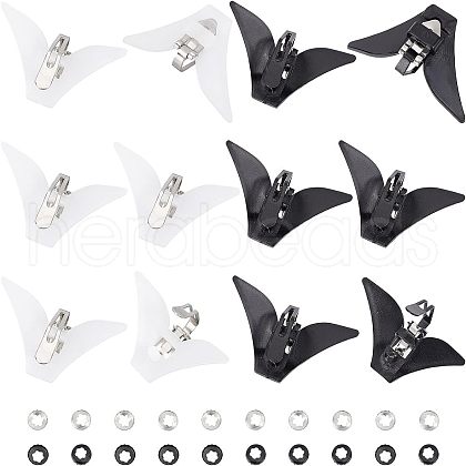 CHGCRAFT 20Pcs 2 Colors Iron Tie Clips FIND-CA0004-02-1