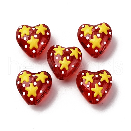 Glass Enamel Beads GLAA-Q125-01E-1