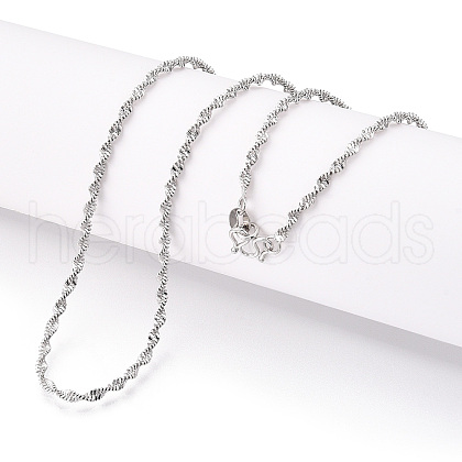 Brass Serpentine Chain Necklaces NJEW-N054-09P-1