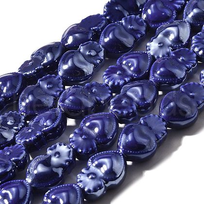 Handmade Porcelain Beads Strands PORC-I028-01C-1