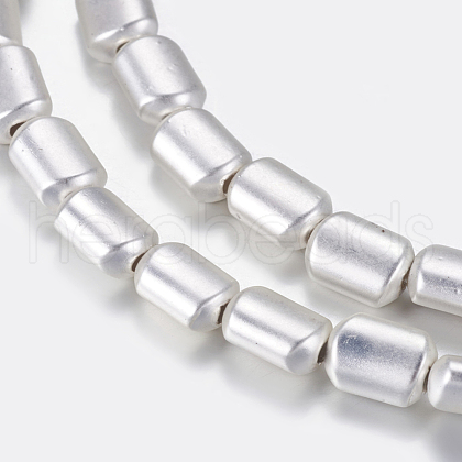 Non-magnetic Synthetic Hematite Beads Strands G-P338-18B-6x9mm-MS-1