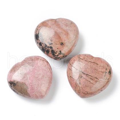 Mother's Day Gifts Natural Rhodonite Heart Love Stone G-G973-08A-1