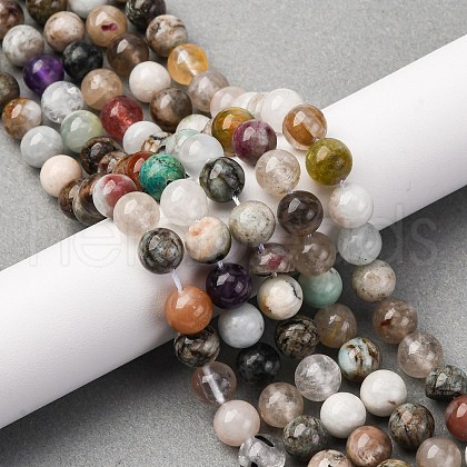 Natural Mixed Stone Beads Strands G-RM250109-C2-1