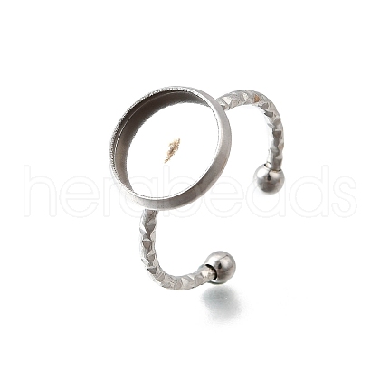 304 Stainless Steel Cuff Ring Components RJEW-H250-02B-P-1