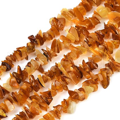 Natural Amber Chip Beads Strands G-E271-81-01-1