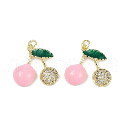 Brass Micro Pave Cubic Zirconia Pendants KK-H072-11A-G01-1