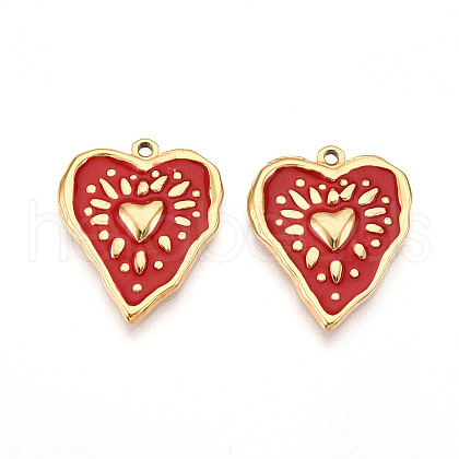 304 Stainless Steel Pendants STAS-N108-21B-G-1