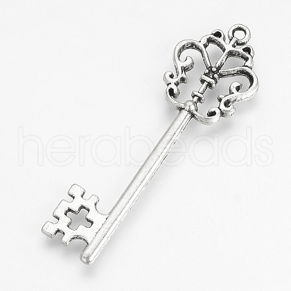 Tibetan Style Alloy Big Pendants TIBEP-Q064-76AS-RS-1