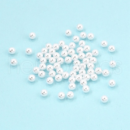 Plastic Imitation Pearl Beads PEAR-H020-01C-1