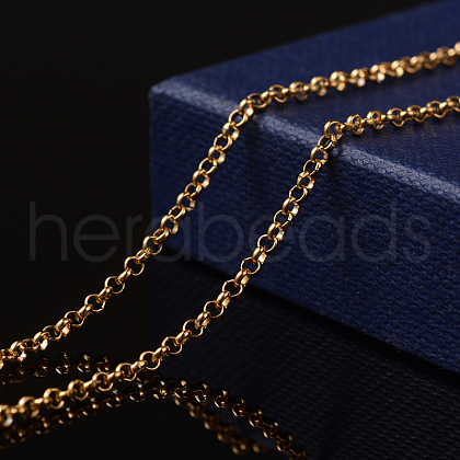 3.28 Feet Ion Plating(IP) 304 Stainless Steel Rolo Chains X-CHS-L014-12G-1