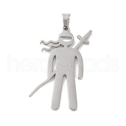 Non-Tarnish 304 Stainless Steel Pendants STAS-Z069-03P-1