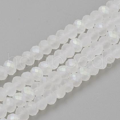 Electroplate Glass Beads Strands EGLA-S141-6mm-01E-1