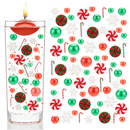 BENECREAT DIY Christmas Theme Vase Fillers for Centerpiece Floating Candles DIY-BC0009-61-1
