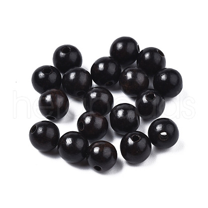 Undyed Natural Wood Beads WOOD-Q046-03A-01-1