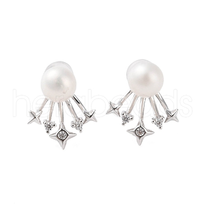 Mother's Day Jewellery 925 Sterling Silver Studs Earring EJEW-H002-25P-1